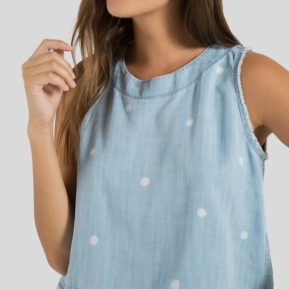 Anthropology | Polka Dot Chambray Tank - Picture 6 of 7